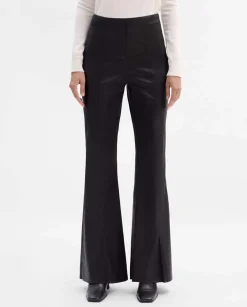 Pantalones Y Faldas|SIMORRA Pantalón napa acampanado Negro