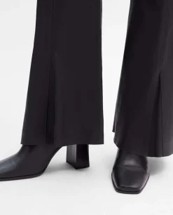 Pantalones Y Faldas|SIMORRA Pantalón napa acampanado Negro