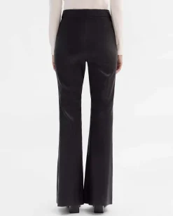 Pantalones Y Faldas|SIMORRA Pantalón napa acampanado Negro