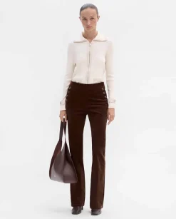 Pantalones Y Faldas|SIMORRA Pantalón pana acampanado Marrón