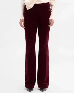 Pantalones Y Faldas|SIMORRA Pantalón pana acampanado Rojo