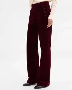 Pantalones Y Faldas|SIMORRA Pantalón pana acampanado Rojo