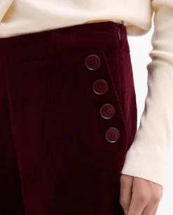 Pantalones Y Faldas|SIMORRA Pantalón pana acampanado Rojo
