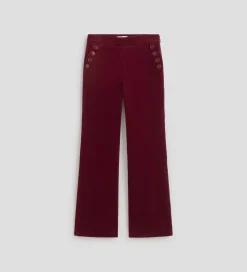 Pantalones Y Faldas|SIMORRA Pantalón pana acampanado Rojo