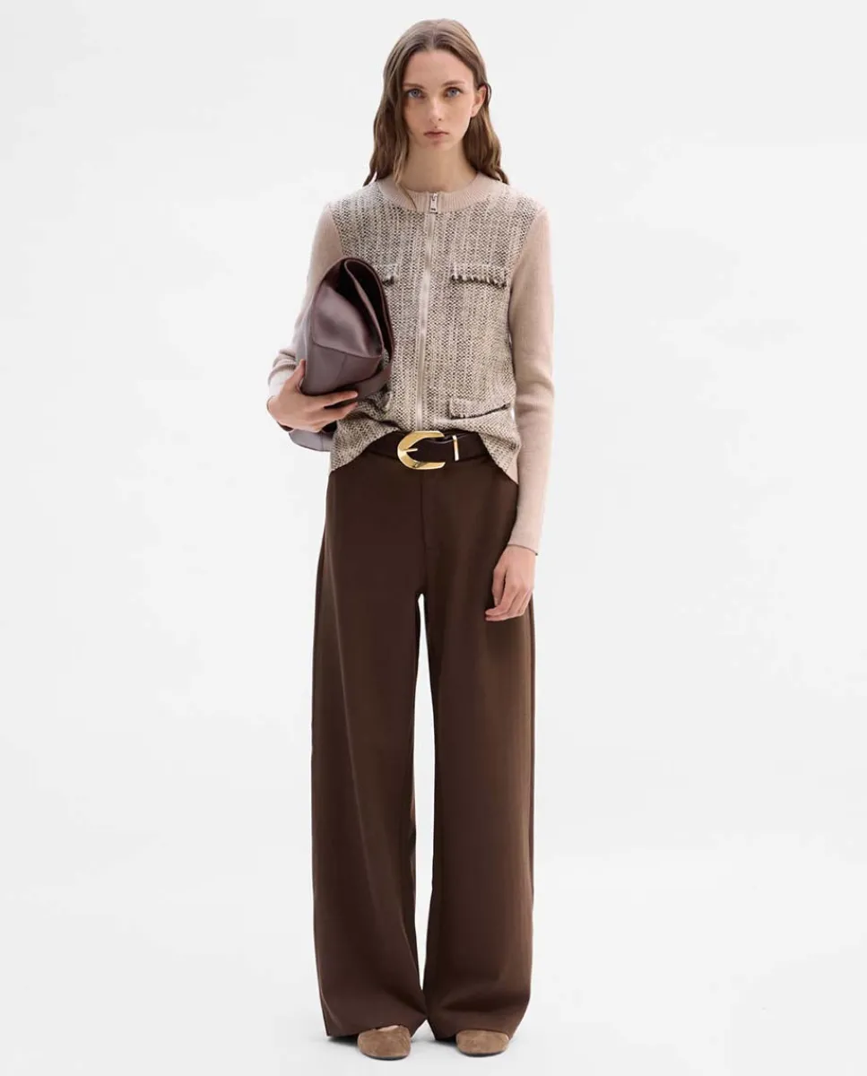 Pantalones Y Faldas|SIMORRA Pantalón pierna ancha Marrón
