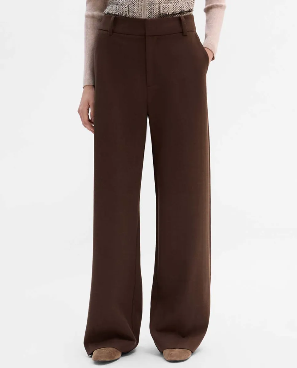 Pantalones Y Faldas|SIMORRA Pantalón pierna ancha Marrón