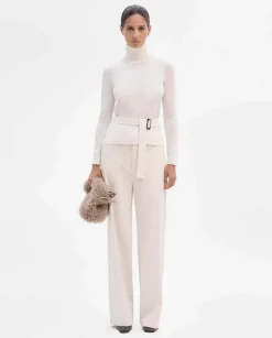 Pantalones Y Faldas|SIMORRA Pantalón pierna ancha Blanco