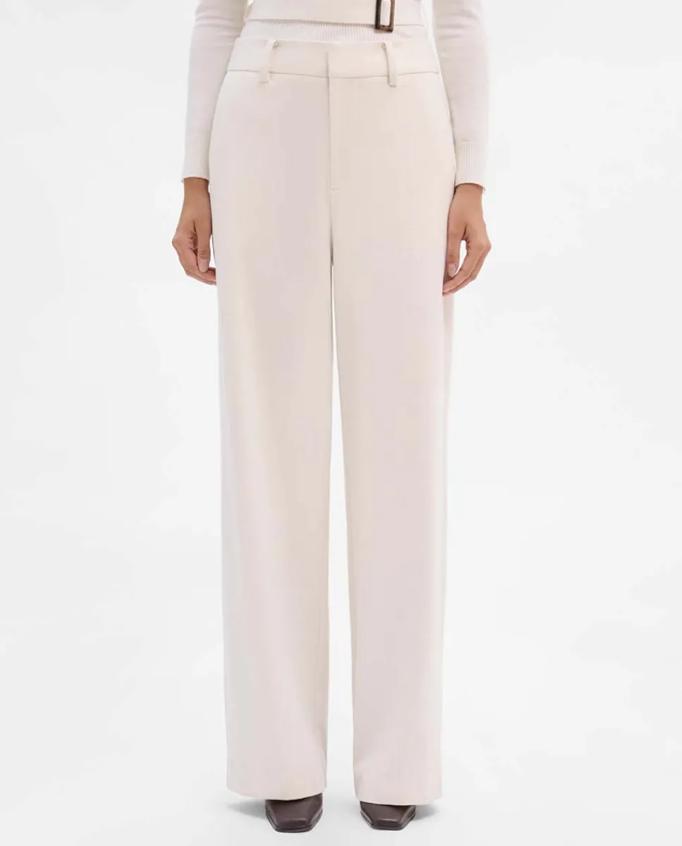 Pantalones Y Faldas|SIMORRA Pantalón pierna ancha Blanco