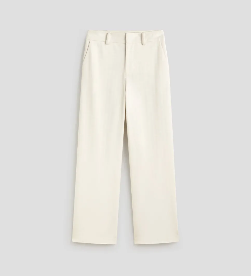 Pantalones Y Faldas|SIMORRA Pantalón pierna ancha Blanco