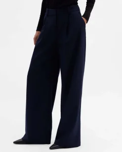 Pantalones Y Faldas|SIMORRA Pantalón pinzas ancho Azul
