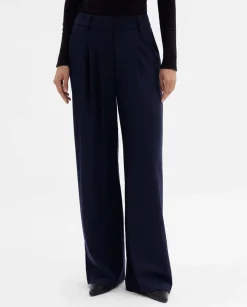 Pantalones Y Faldas|SIMORRA Pantalón pinzas ancho Azul