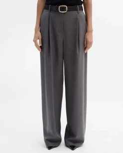 Pantalones Y Faldas|SIMORRA Pantalón pinzas ancho Gris