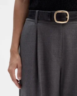 Pantalones Y Faldas|SIMORRA Pantalón pinzas ancho Gris