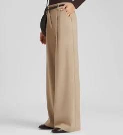 Pantalones Y Faldas|SIMORRA Pantalón pinzas ancho Beige