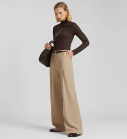 Pantalones Y Faldas|SIMORRA Pantalón pinzas ancho Beige
