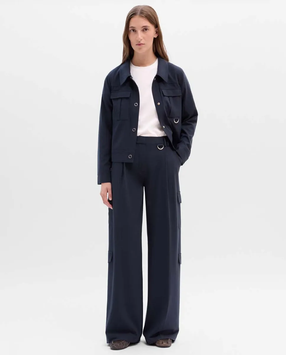 Pantalones Y Faldas|SIMORRA Pantalón pinzas cargo Azul
