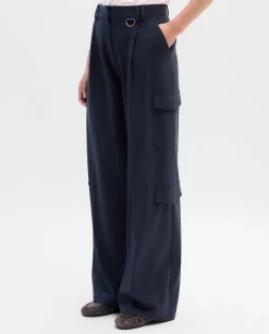 Pantalones Y Faldas|SIMORRA Pantalón pinzas cargo Azul
