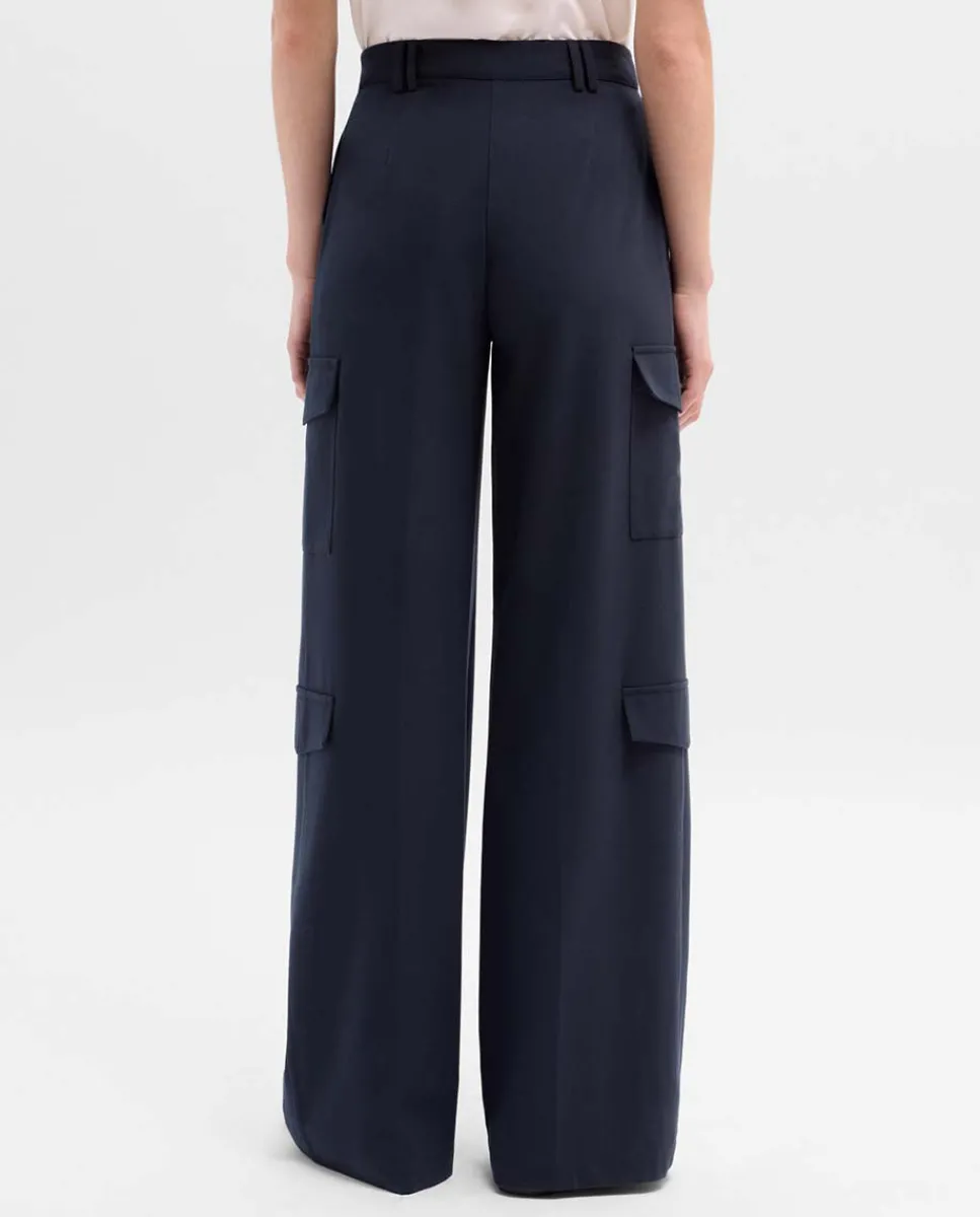 Pantalones Y Faldas|SIMORRA Pantalón pinzas cargo Azul