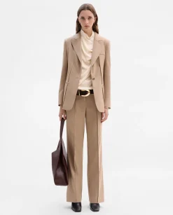 Pantalones Y Faldas|SIMORRA Pantalón recto ancho Beige