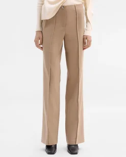 Pantalones Y Faldas|SIMORRA Pantalón recto ancho Beige