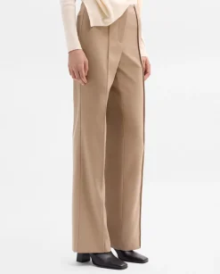 Pantalones Y Faldas|SIMORRA Pantalón recto ancho Beige