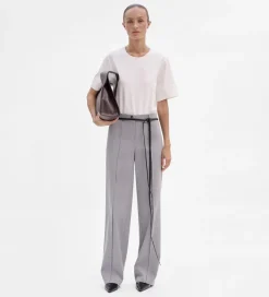 Pantalones Y Faldas|SIMORRA Pantalón recto ancho Gris