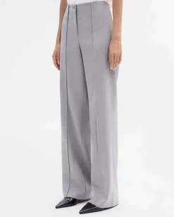 Pantalones Y Faldas|SIMORRA Pantalón recto ancho Gris