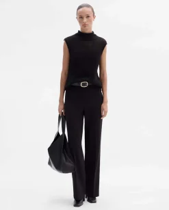 Fiesta|Pantalones Y Faldas|SIMORRA Pantalón recto elástico Negro