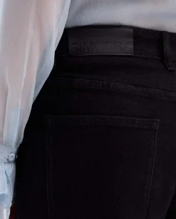 Pantalones Y Faldas|SIMORRA Pantalón recto sarga algodón Negro