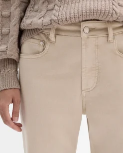 Pantalones Y Faldas|SIMORRA Pantalón recto sarga algodón Beige