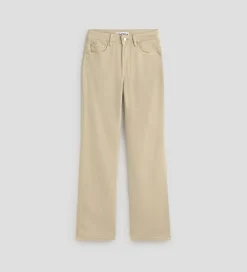 Pantalones Y Faldas|SIMORRA Pantalón recto sarga algodón Beige