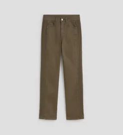 Pantalones Y Faldas|SIMORRA Pantalón slim bordado lateral Verde