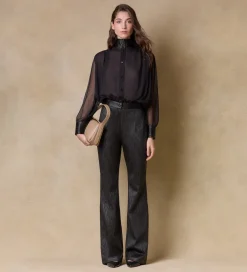 Pantalones Y Faldas|SIMORRA Pantalón textura Negro