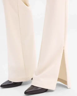 Pantalones Y Faldas|SIMORRA Pantalón twill elástico Blanco