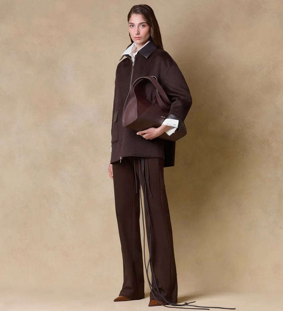 Pantalones Y Faldas|SIMORRA Pantalón twill elástico Marrón