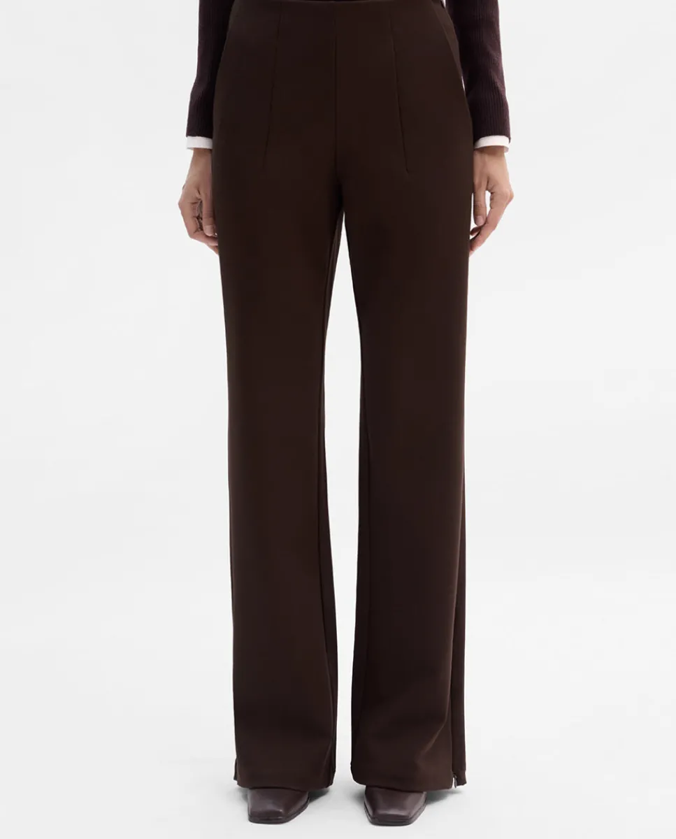 Pantalones Y Faldas|SIMORRA Pantalón twill elástico Marrón