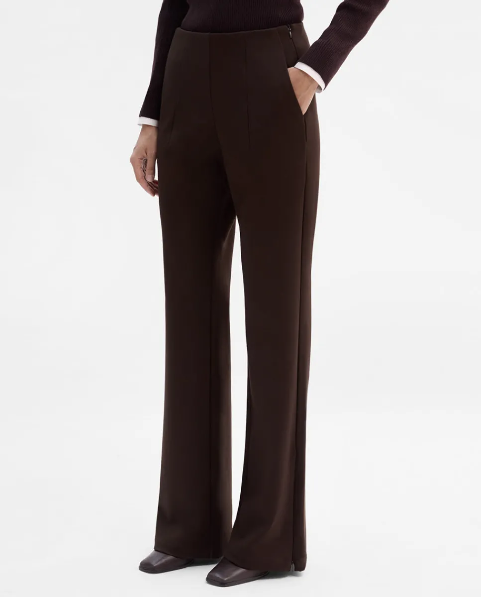 Pantalones Y Faldas|SIMORRA Pantalón twill elástico Marrón