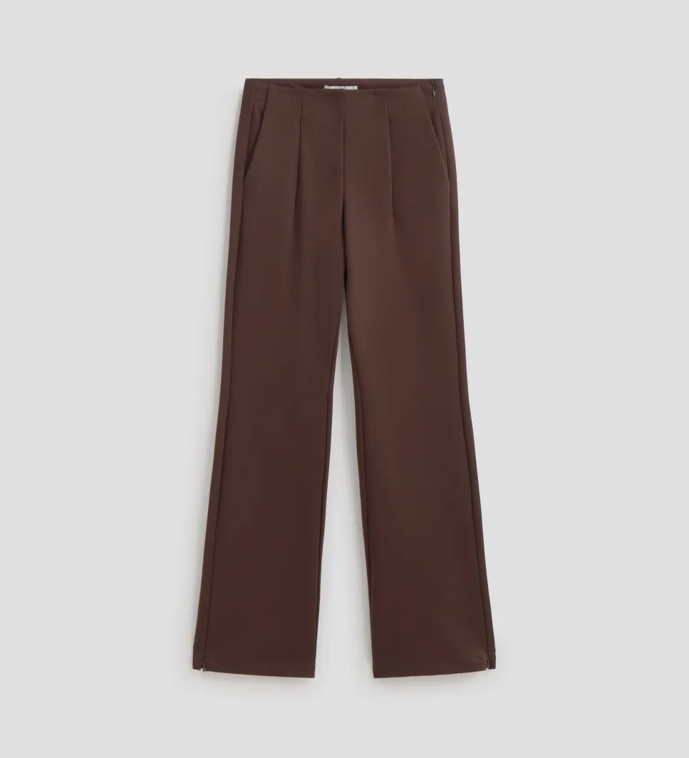 Pantalones Y Faldas|SIMORRA Pantalón twill elástico Marrón