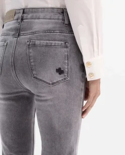Pantalones Y Faldas|SIMORRA Pantalón vaquero acampanado Gris