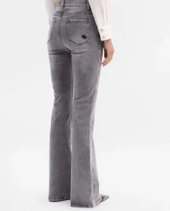 Pantalones Y Faldas|SIMORRA Pantalón vaquero acampanado Gris