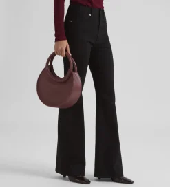 Pantalones Y Faldas|SIMORRA Pantalón vaquero acampanado Negro