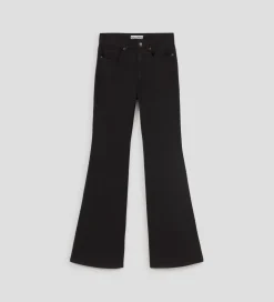 Pantalones Y Faldas|SIMORRA Pantalón vaquero acampanado Negro
