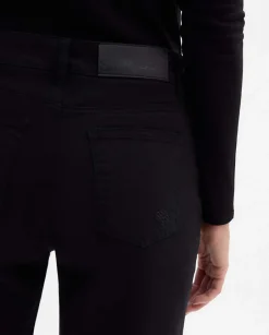 Pantalones Y Faldas|SIMORRA Pantalón vaquero acampanado Negro