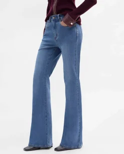 Pantalones Y Faldas|SIMORRA Pantalón vaquero acampanado Azul