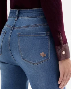 Pantalones Y Faldas|SIMORRA Pantalón vaquero acampanado Azul