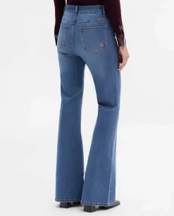 Pantalones Y Faldas|SIMORRA Pantalón vaquero acampanado Azul
