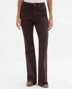 Pantalones Y Faldas|SIMORRA Pantalón vaquero acampanado Marrón