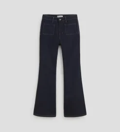 Pantalones Y Faldas|SIMORRA Pantalón vaquero bolsillos parche Azul