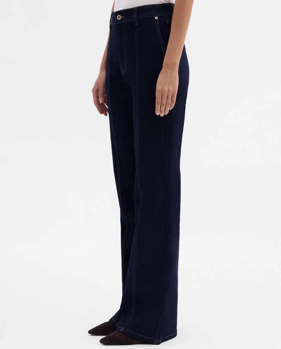 Pantalones Y Faldas|SIMORRA Pantalón vaquero recto Azul