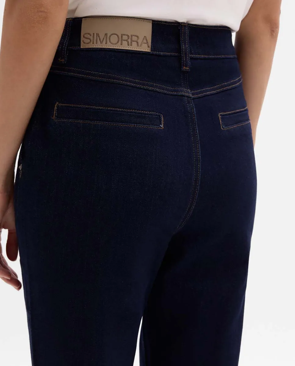 Pantalones Y Faldas|SIMORRA Pantalón vaquero recto Azul
